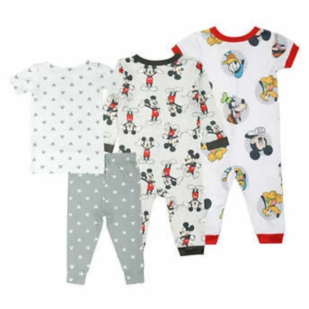 Mickey Mouse Character Infant 4-piece Sleep Set, Gray
